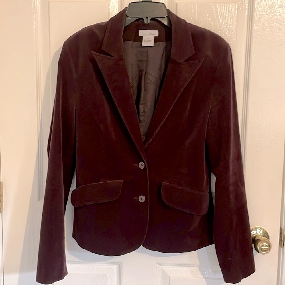H&M Hennes Collection Corduroy 2 Button Blazer Size 12, excellent pre owned Cond
